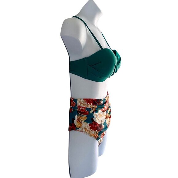 Cupshe High Waist 2 Piece Swimwear Bikini Set Women's XL NEW NWT - Picture 4 of 10